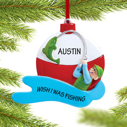 Fishing Guy Ornament created by RUDOLPH AND ME and designed by Ornament Shop