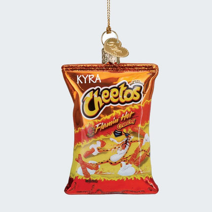 Flaming Hot Cheetos Ornament created by OLD WORLD CHRISTMAS and designed by Ornament Shop