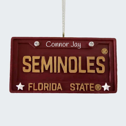 Florida State License Plate Ornament created by SEASONS DESIGNS and designed by Ornament Shop