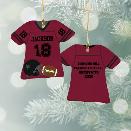 Football Jersey Ceramic Ornament - COLOR - Baby Blue created by ORNAMENT SHOP