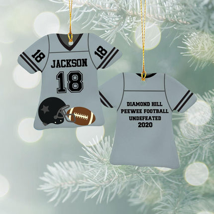 Football Jersey Ceramic Ornament - COLOR - Purple created by ORNAMENT SHOP