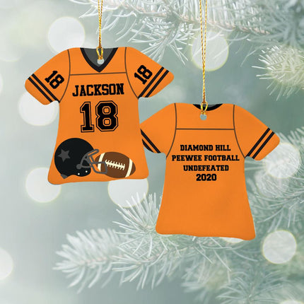 Football Jersey Ceramic Ornament - COLOR - Green created by ORNAMENT SHOP