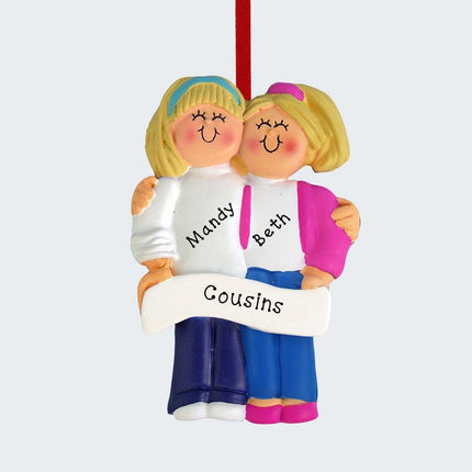 Friends or Sisters Ornament - GENDER & HAIR COLOR - Female Blonde/ Female / Blonde created by ORNAMENT SHOP