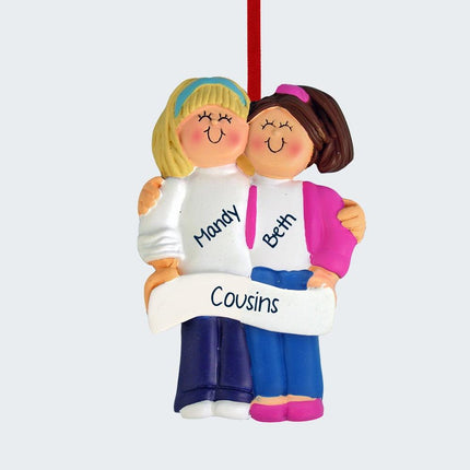 Friends or Sisters Ornament - GENDER & HAIR COLOR - Female Blonde/ Female / Brunette created by ORNAMENT SHOP