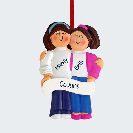 Friends or Sisters Ornament - GENDER & HAIR COLOR - Females / Brunette created by ORNAMENT SHOP