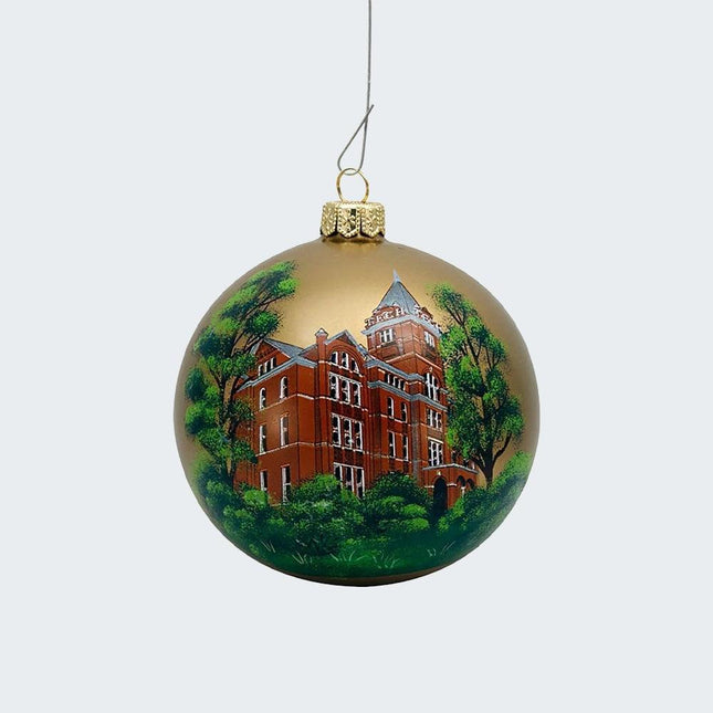 Georgia Tech Campus Round Ball Glass Christmas Ornament created by JOY TO THE WORLD and designed by Ornament Shop