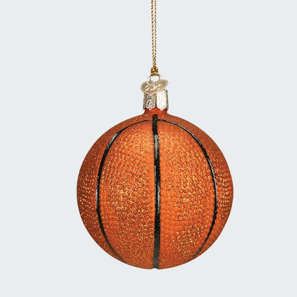 Glass Basketball Ornament created by OLD WORLD CHRISTMAS and designed by Ornament Shop