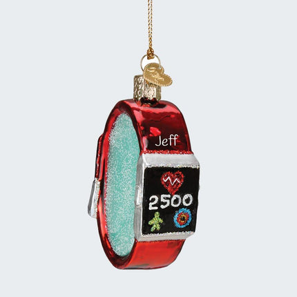 Glass Fitbit Exercise Watch Ornament created by OLD WORLD CHRISTMAS and designed by Ornament Shop