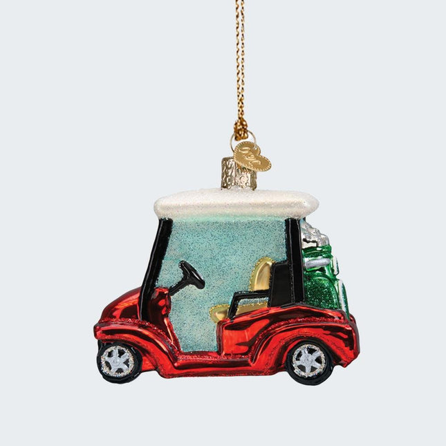 Glass Golf Cart Ornament created by OLD WORLD CHRISTMAS and designed by Ornament Shop