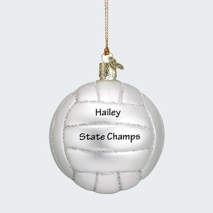 Glass Volleyball Ornament created by OLD WORLD CHRISTMAS and designed by Ornament Shop