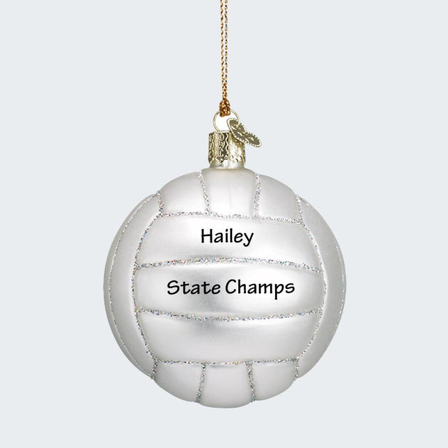 Glass Volleyball Ornament created by OLD WORLD CHRISTMAS and designed by Ornament Shop