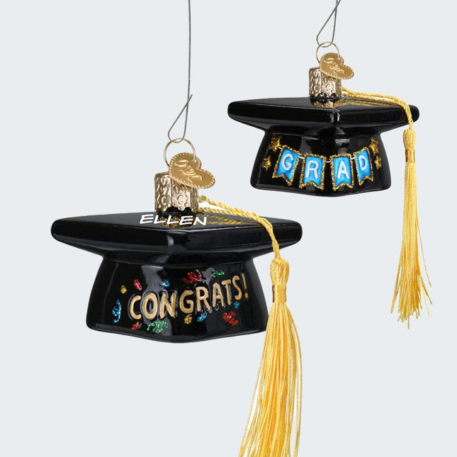 Graduation Cap Ornament created by OLD WORLD CHRISTMAS and designed by Ornament Shop