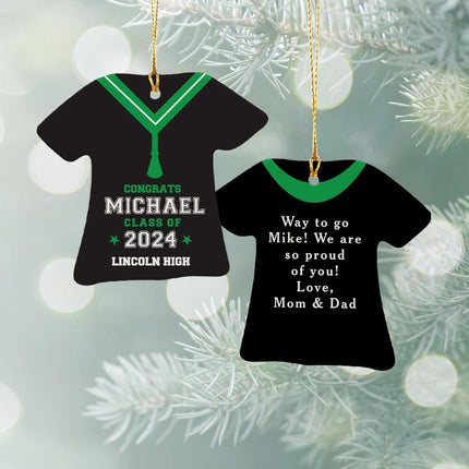 Graduation Gown Ceramic Ornament - COLOR - Silver created by ORNAMENT SHOP