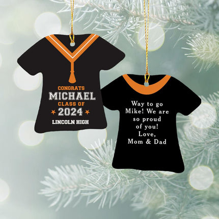 Graduation Gown Personalized Ceramic Ornament