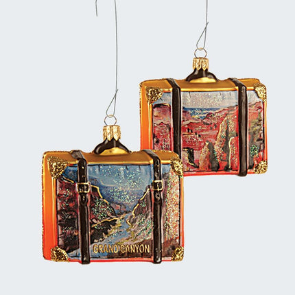 Grand Canyon Personalized Travel Suitcase Ornament created by ORNAMENT SHOP