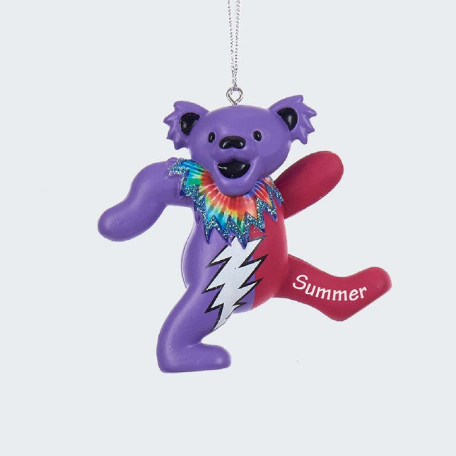 Grateful Dead Dancing Bear - Pink and Purple Ornament - COLOR - Pink/Purple created by KURT ADLER and designed by Ornament Shop