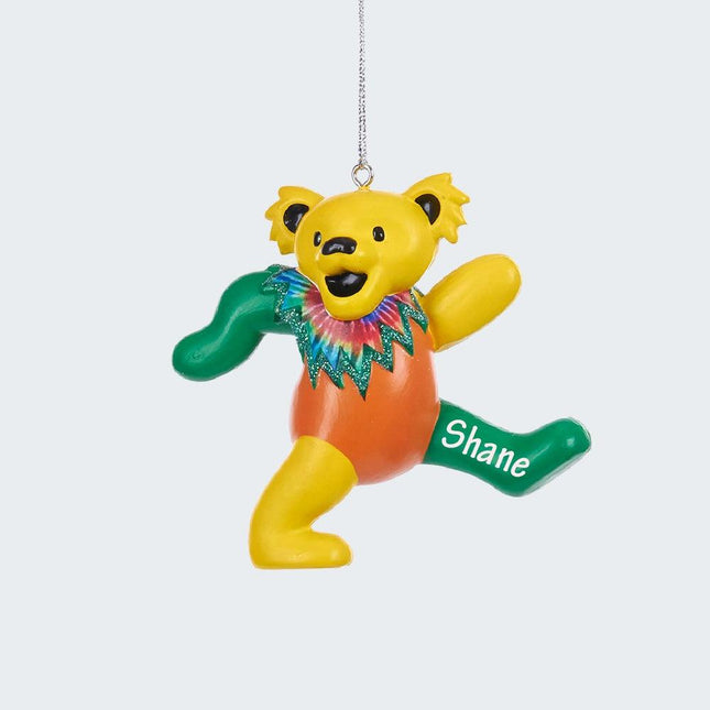 Grateful Dead Dancing Bear - Yellow, Green and Orange Ornament - COLOR - Yellow/Green/Orange created by KURT ADLER and designed by Ornament Shop