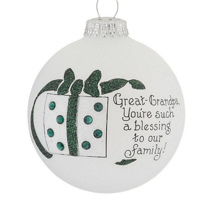 Great-Grandpa, you're such a blessing to our family! Ornament created by HEART GIFTS and designed by Ornament Shop