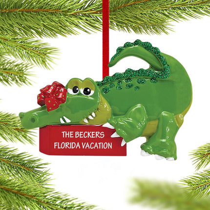 Green Alligator Ornament created by RUDOLPH AND ME and designed by Ornament Shop