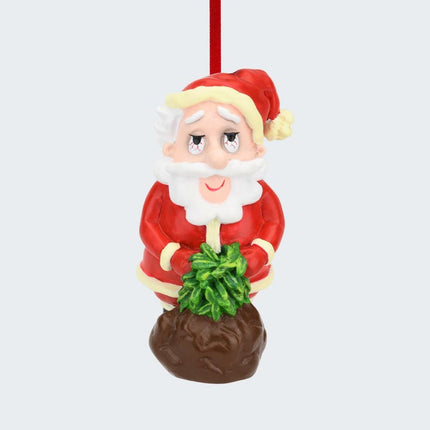 Green Christmas Santa Ornament created by TREE BUDDEES and designed by Ornament Shop