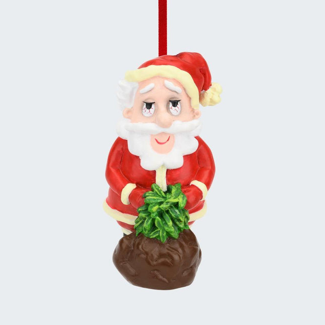 Green Christmas Santa Ornament created by TREE BUDDEES and designed by Ornament Shop