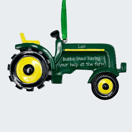 Green Tractor Ornament created by ORNAMENT SHOP