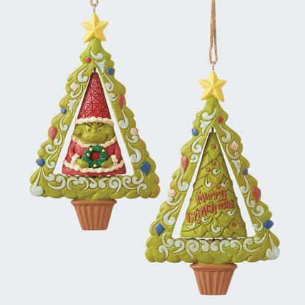 Grinch gnome spinning tree Ornament created by JIM SHORE and designed by Ornament Shop