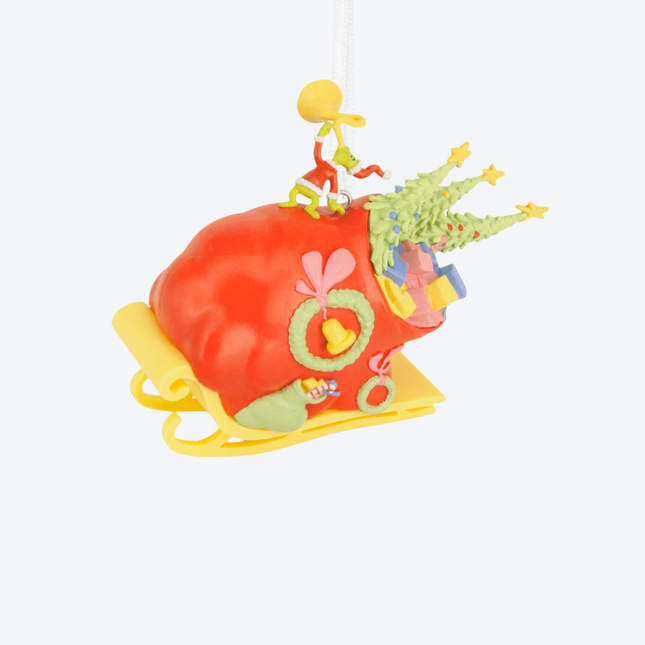 Grinch Sleigh Christmas Ornament