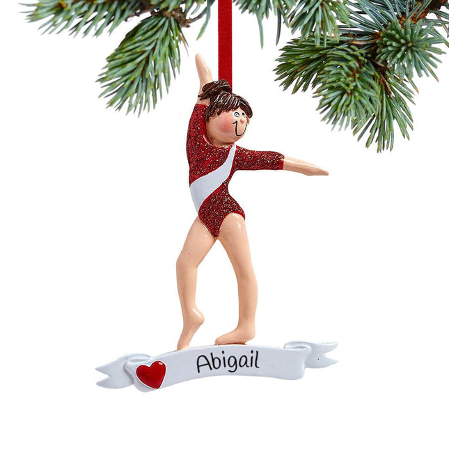 Gymnast in Red Leotard Ornament created by RUDOLPH AND ME and designed by Ornament Shop