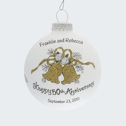 Happy 50th Anniversary Bells Ornament created by HEART GIFTS and designed by Ornament Shop