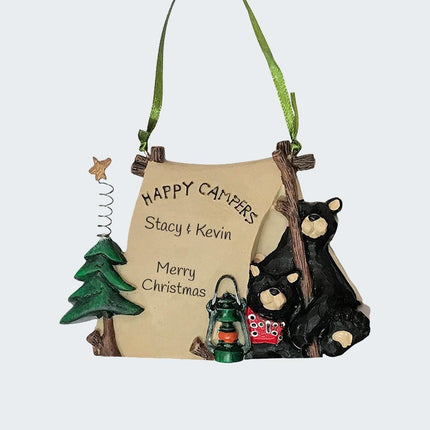 Happy Campers Bears in Tent Ornament created by KURT ADLER and designed by Ornament Shop