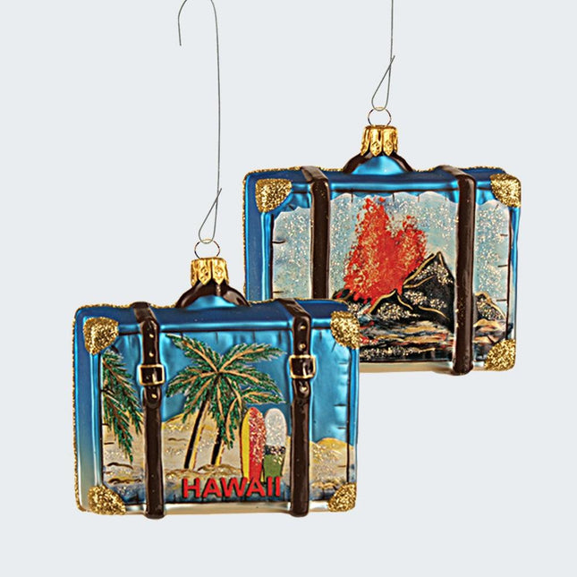 Hawaii Personalized Travel Suitcase Ornament created by ORNAMENT SHOP