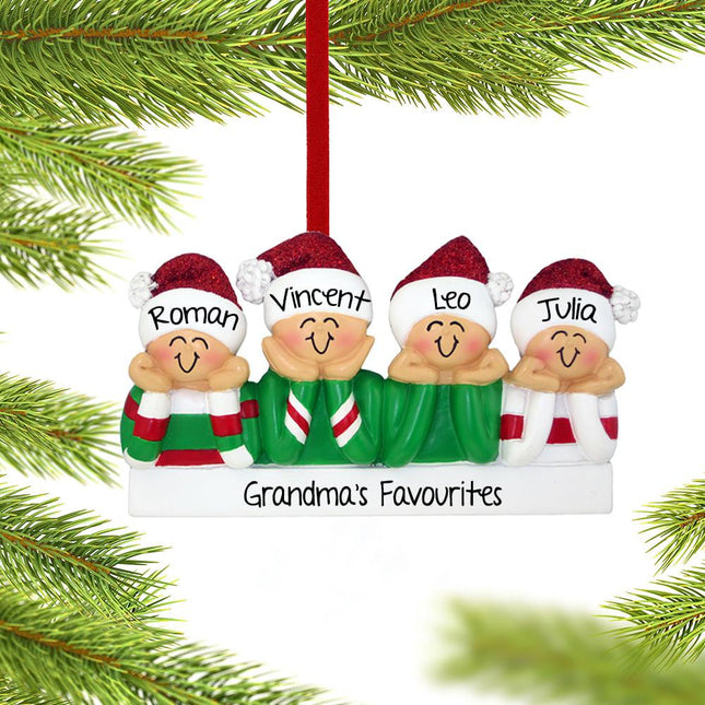 Head in Hands Family of 4 Ornament created by ORNAMENT SHOP