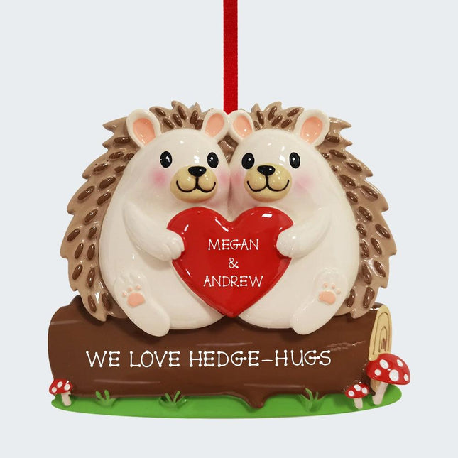 Hedgehog Family Personalized Ornament - 2, 3, 4, 5, 6 Family Members - FAMILY - Couple / 2 Family Members created by ORNAMENT SHOP