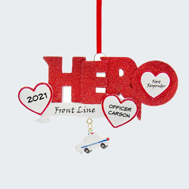 hero police Ornament created by RUDOLPH AND ME and designed by Ornament Shop