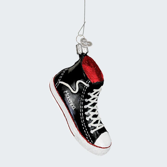High Top Sneaker Black Ornament created by OLD WORLD CHRISTMAS and designed by Ornament Shop