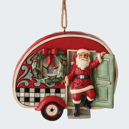 Highland Santa Plaid Camper Ornament created by JIM SHORE and designed by Ornament Shop