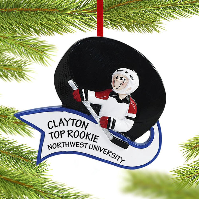 Hockey Personalized or Personalized Ornament created by RUDOLPH AND ME and designed by Ornament Shop