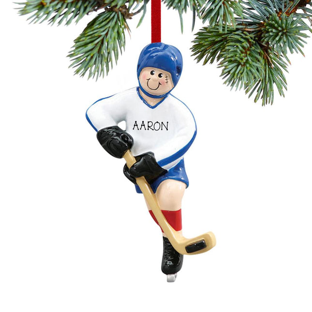 Hockey Player Scoring A Goal Ornament created by RUDOLPH AND ME and designed by Ornament Shop