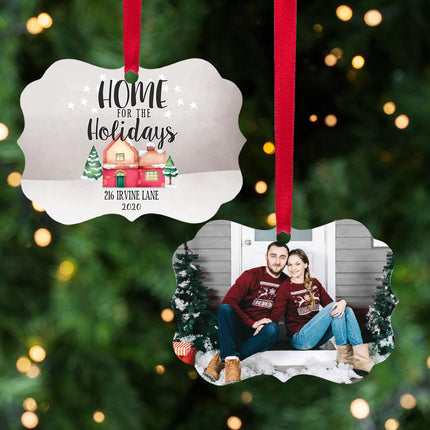 "Home for the Holidays" Personalized With Photo Ornament