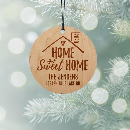 "Home Sweet Home" Personalized Wood Ornament
