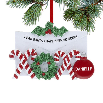 Hugs and Kisses Letter Ornament created by RUDOLPH AND ME and designed by Ornament Shop