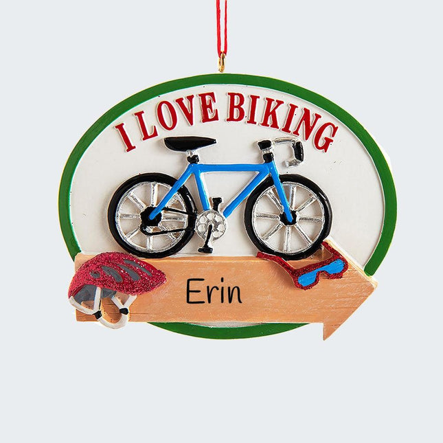 I Love Biking Ornament created by KURT ADLER and designed by Ornament Shop