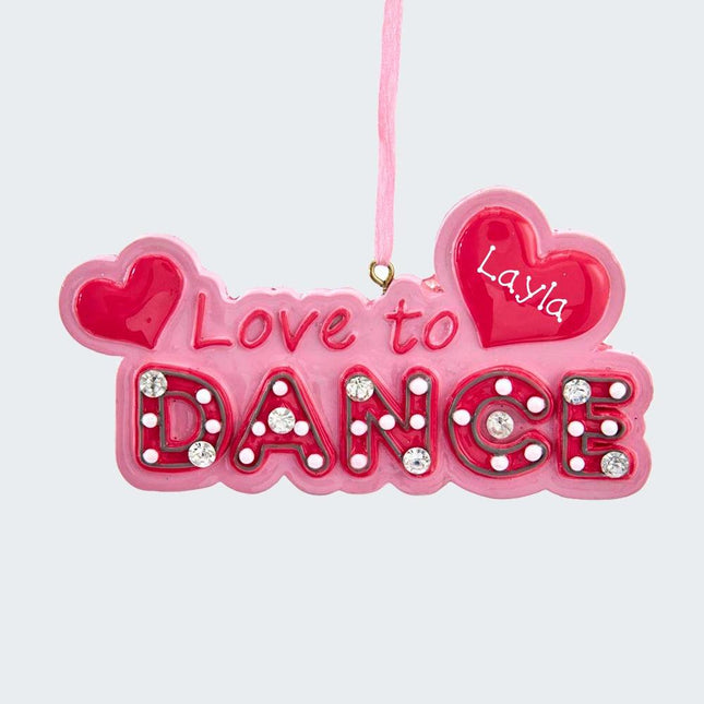 I Love Dance Ornament created by KURT ADLER and designed by Ornament Shop