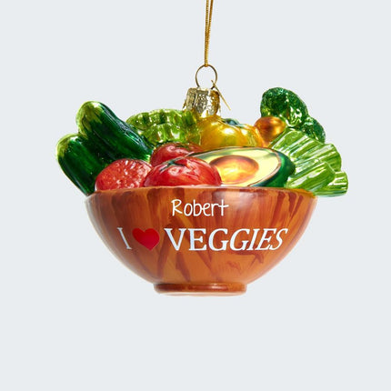 I Love Veggies Bowl Ornament created by KURT ADLER and designed by Ornament Shop