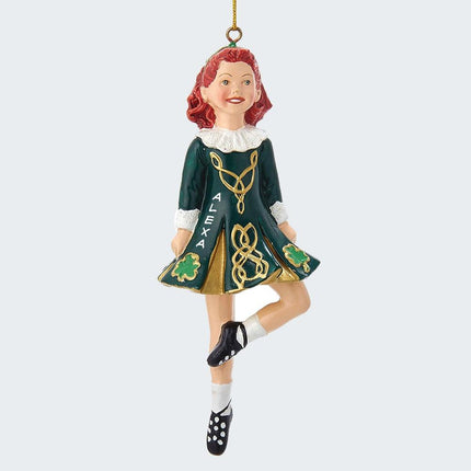 Irish Dancer in Traditional Irish Dress Ornament