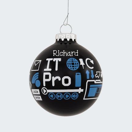 IT Professional Personalized Glass Ornament created by BRONNERS and designed by Ornament Shop