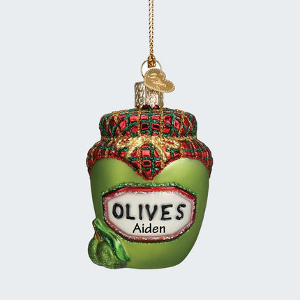 Jar Of Olives Ornament created by OLD WORLD CHRISTMAS and designed by Ornament Shop