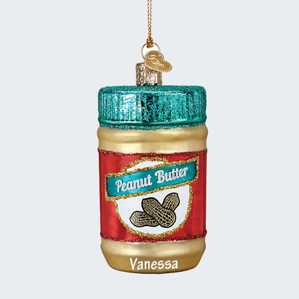 Jar of Peanut Butter Ornament created by OLD WORLD CHRISTMAS and designed by Ornament Shop
