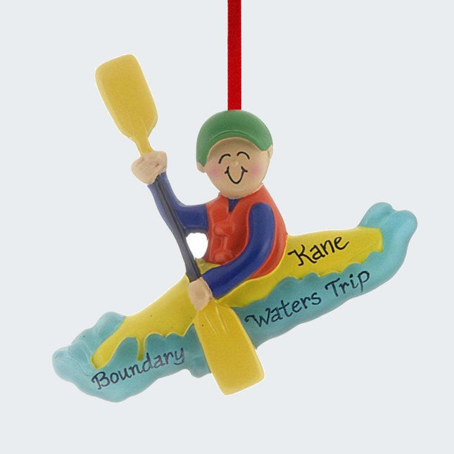 Kayaking Personalized Ornament - GENDER & HAIR COLOR - Male created by ORNAMENT SHOP